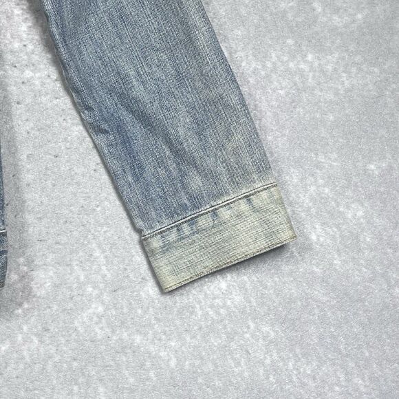 Rails Knox Distressed Denim Jacket Women’s Small Custom Embroidery Factory DYLAN - Picture 6 of 16